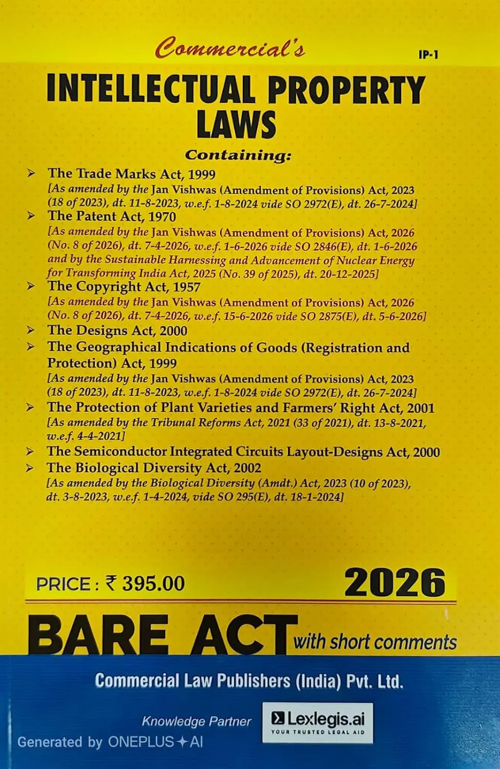 INTELLECTUAL PROPERTY LAWS by commercial
